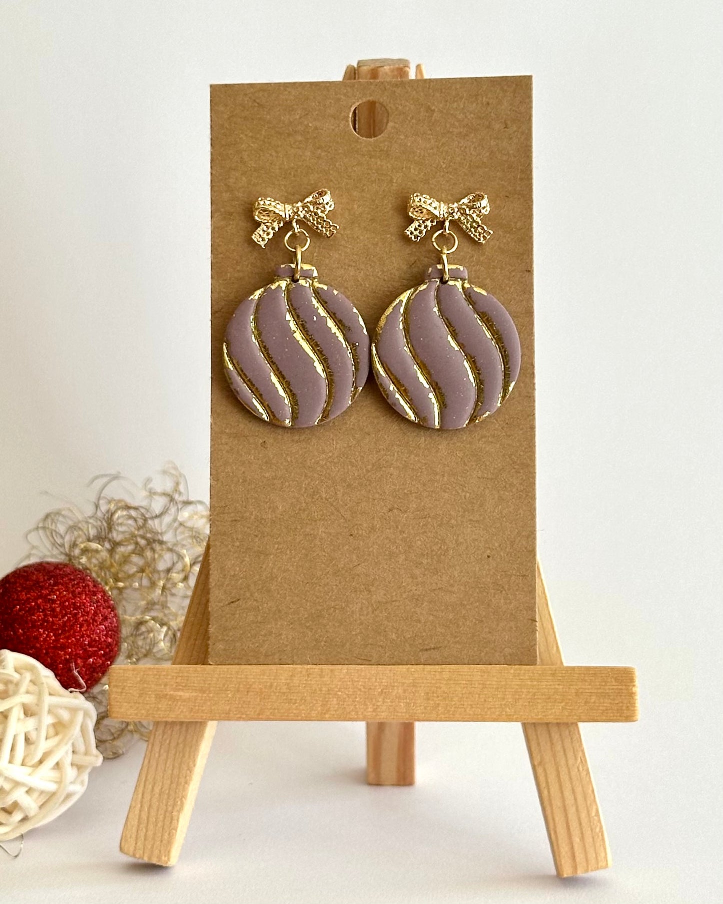 Kugel, Ohrhänger, Edelstahl vergoldet (verschiedene Farben)