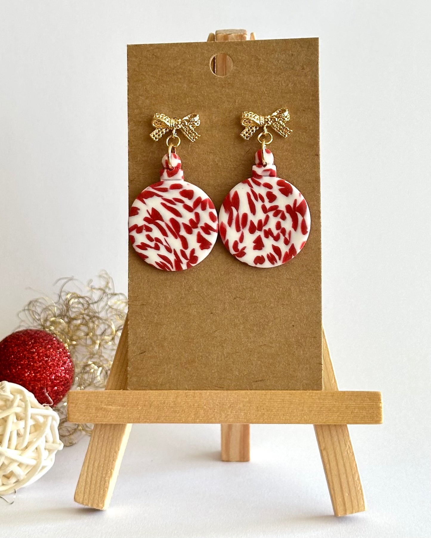 Kugel, Ohrhänger, Edelstahl vergoldet