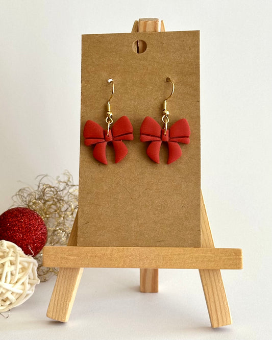 Schleife, Ohrhänger, Edelstahl vergoldet