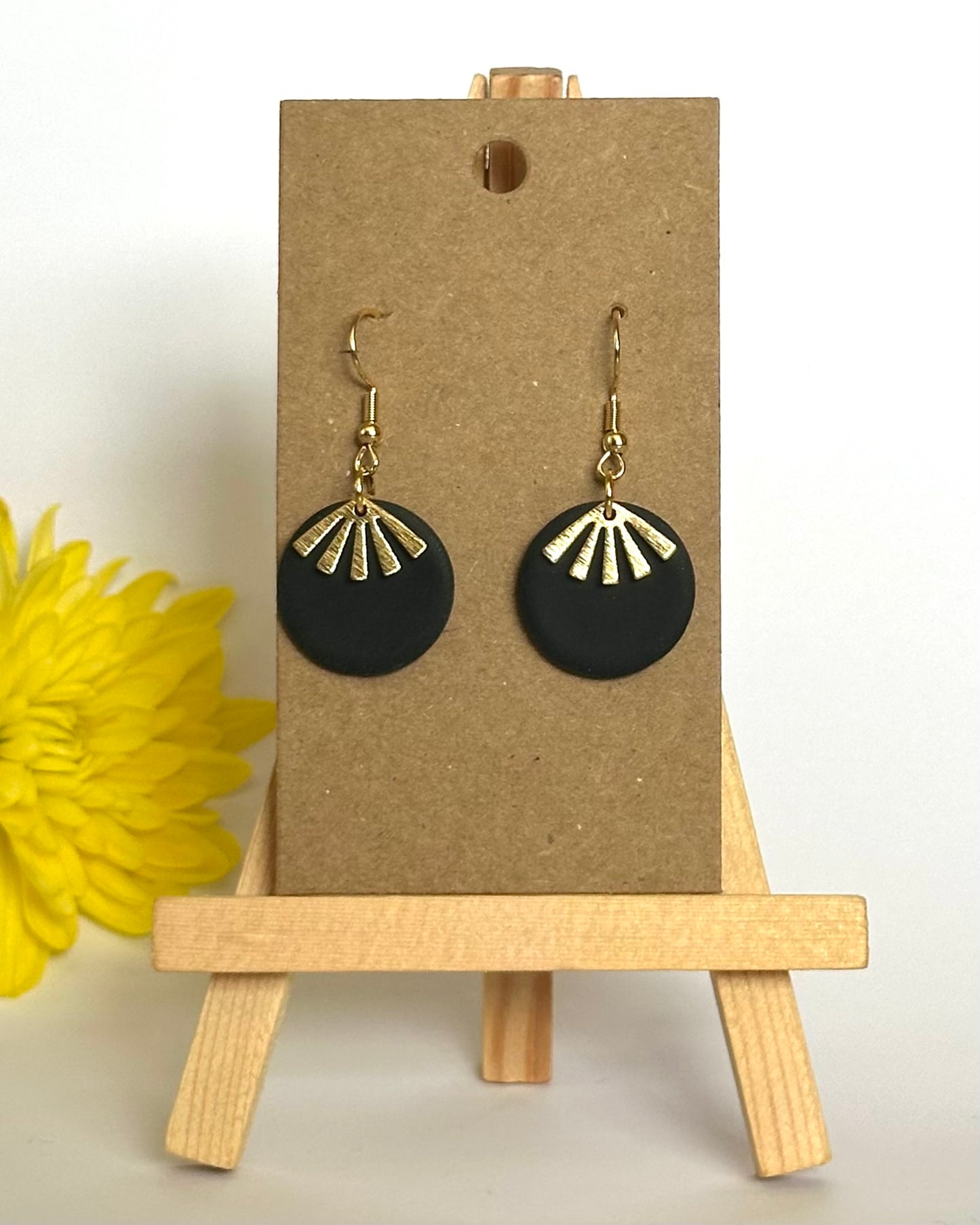 Ohrhänger, Edelstahl vergoldet (verschiedene Texturen)