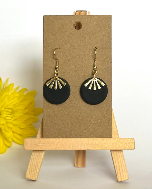 Ohrhänger, Edelstahl vergoldet (verschiedene Texturen)