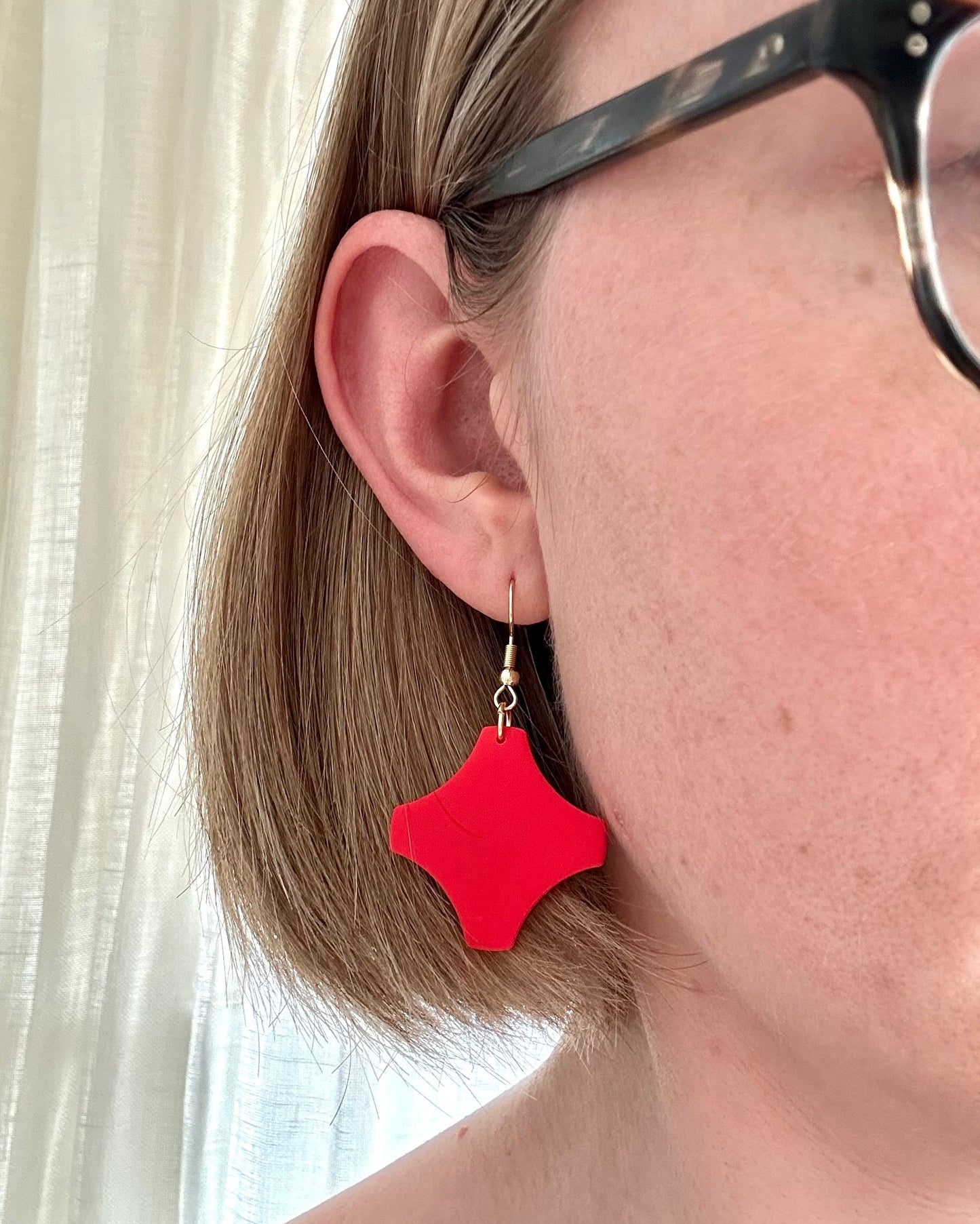 Konfetti, Ohrhänger, Edelstahl/Edelstahl vergoldet (verschiedene Farben)