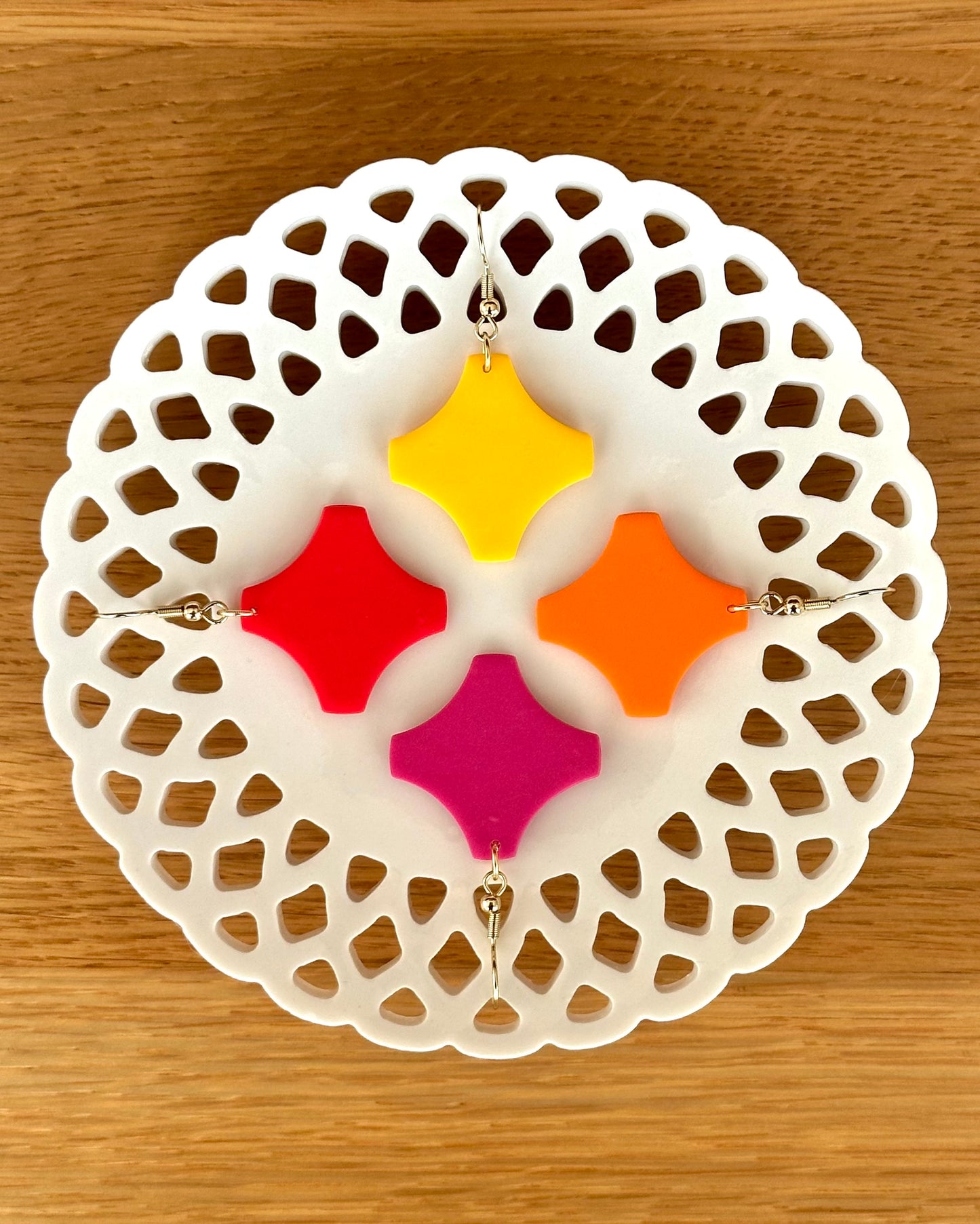 Konfetti, Ohrhänger, Edelstahl/Edelstahl vergoldet (verschiedene Farben)