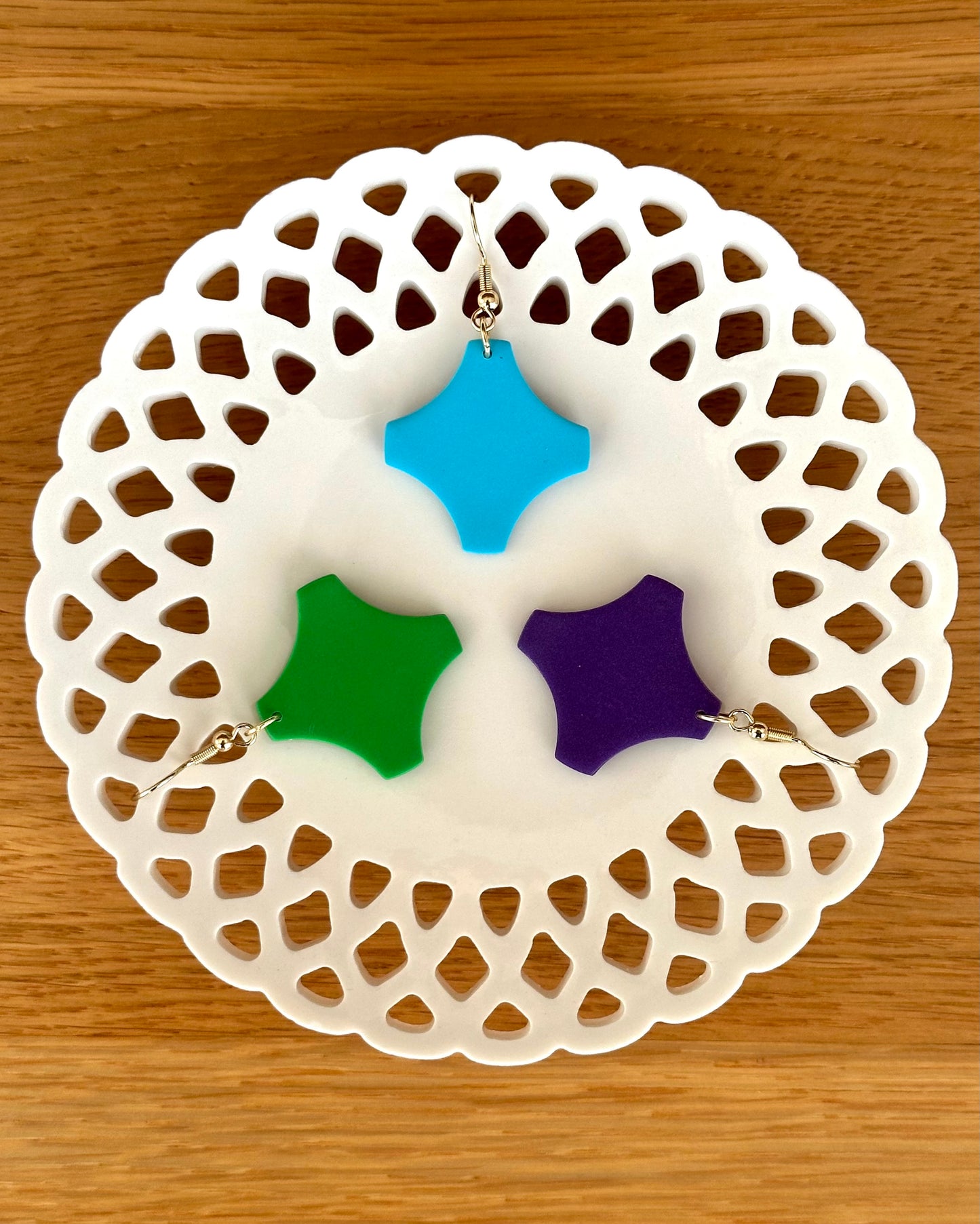 Konfetti, Ohrhänger, Edelstahl/Edelstahl vergoldet (verschiedene Farben)