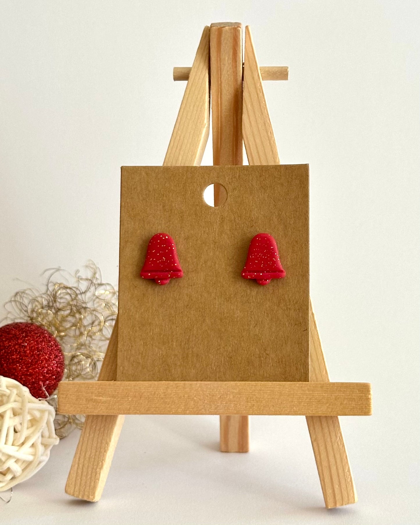 Glocke, Ohrstecker, Edelstahl vergoldet (verschiedene Farben)