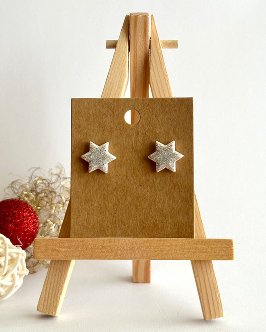 Stern, Ohrstecker, Edelstahl vergoldet (verschiedene Farben)