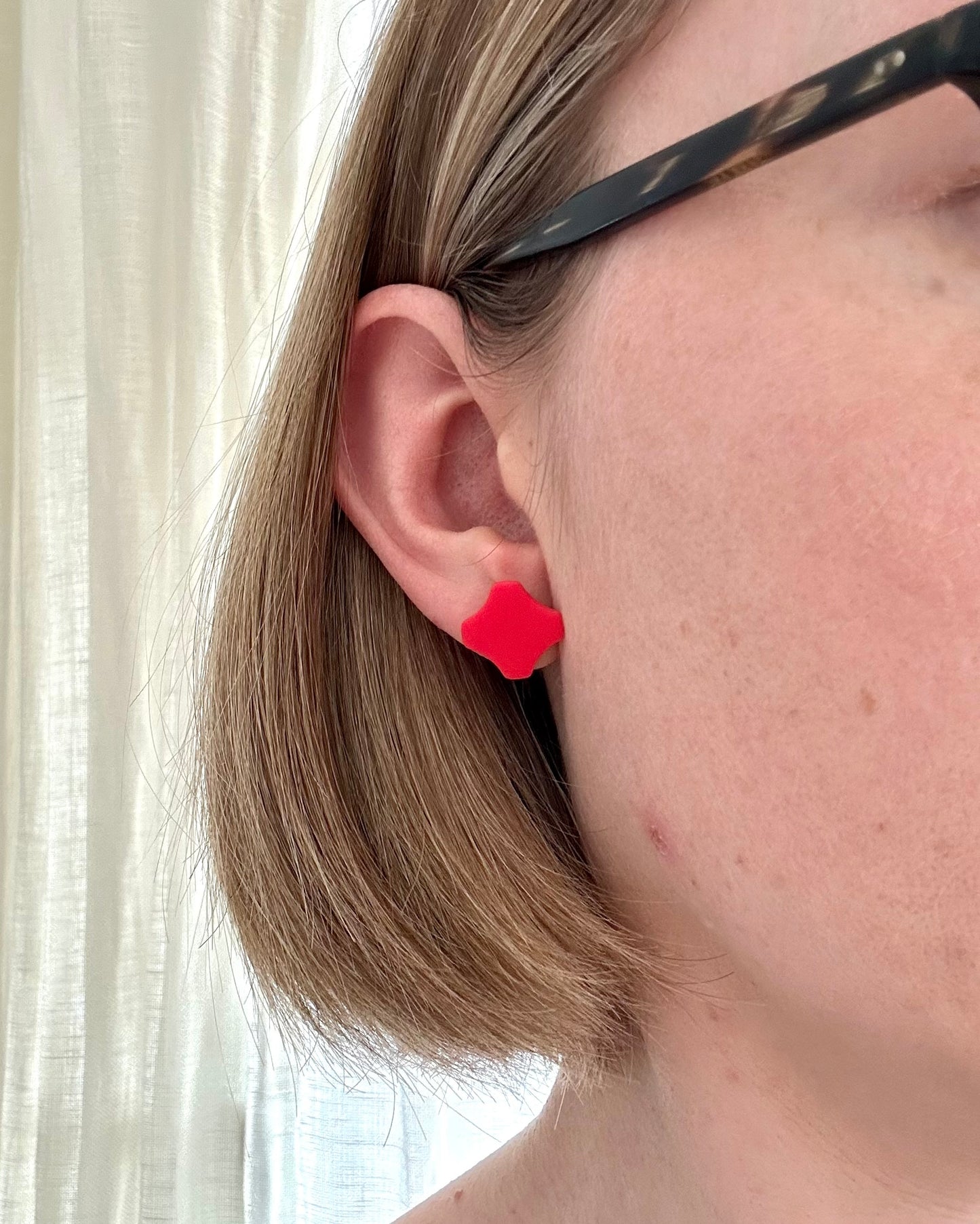 Konfetti, Ohrstecker, Edelstahl vergoldet (verschiedene Farben)